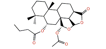 17a-Acetoxy-6a-butanoyloxy-15,17-oxidospongian-16-one
